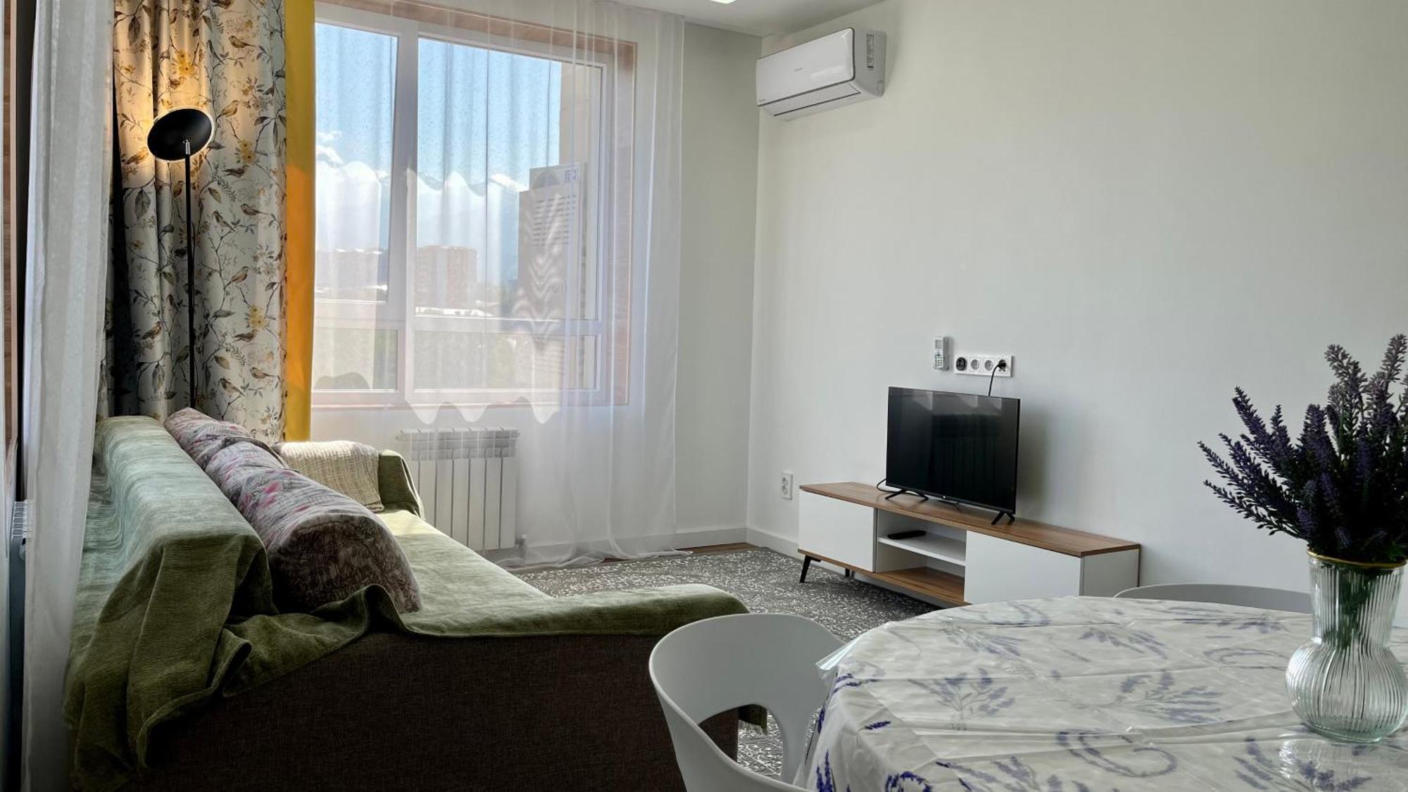 вид на горы из уютной квартиры Apartment